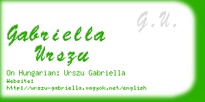 gabriella urszu business card